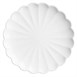 Assiettes festonnées Olympia Bloom blanches 175 mm (lot de 6)