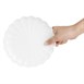 Assiettes festonnées Olympia Bloom blanches 175 mm (lot de 6)