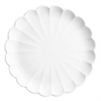 Assiettes festonnées Olympia Bloom blanches 276 mm (lot de 4)