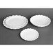 Assiettes festonnées Olympia Bloom blanches 276 mm (lot de 4)
