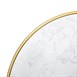 Plateau de table rond en marbre blanc avec bord effet laiton Bolero 600 mm