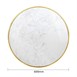 Plateau de table rond en marbre blanc avec bord effet laiton Bolero 600 mm