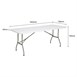 Table pliante rectangulaire Bolero blanche 1,8m