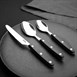 Couteaux de table avec manches noirs Olympia Taverna (Lot de 12)