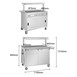 Buffet central mobile avec plaque chauffante Buffalo 