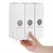 Distributeur de douche triple Jantex blanc