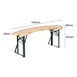 Ensemble brasserie table ronde et bancs Bolero 1670x460mm