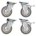 Roulettes standard et avec frein Buffalo (lot de 4) 