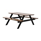 Ensemble table de pique-nique rectangulaire Acacia avec bancs Bolero