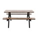Ensemble table de pique-nique rectangulaire Acacia avec bancs Bolero