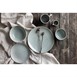 Assiettes plates bleu vert Olympia Origin 260mm (lot de 4) 