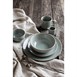 Assiettes plates bleu vert Olympia Origin 260mm (lot de 4) 