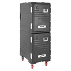Conteneur isotherme GN double à chargement frontal Vogue noir 