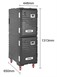 Conteneur isotherme GN double à chargement frontal Vogue noir 
