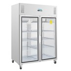 Vitrine réfrigérée positive GN 2 portes Polar série G 1 200L 