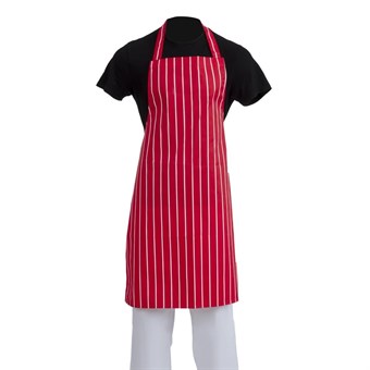 Tablier bavette Whites rayé rouge et blanc