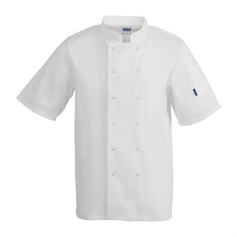 Veste de cuisine mixte Whites Vegas manches courtes blanche