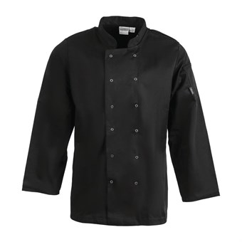 Veste de cuisine mixte Whites Vegas manches longues noire