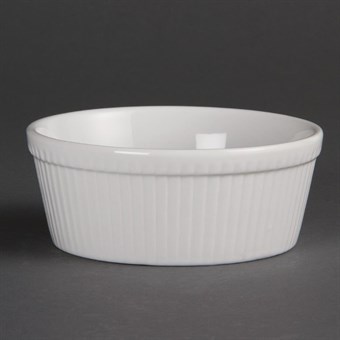 Plats à gratin ronds blancs Olympia 134mm (Lot de 6)