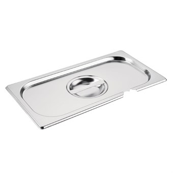 Couvercle inox GN 1/3 avec encoche Vogue
