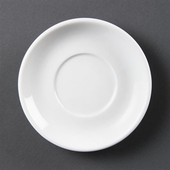 Soucoupe pour tasse à espresso empilable blanche Olympia (Lot de 12)