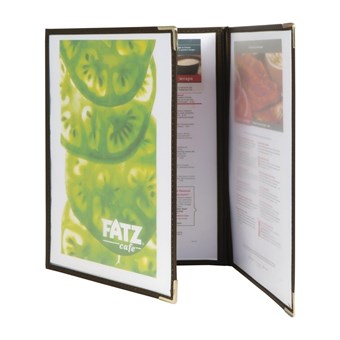 Protège-menus Securit Crystal A4 triples (lot de 3)