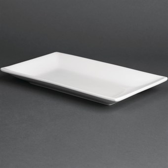 Plat rectangulaire de service 250 x 150mm Olympia (Lot de 4)