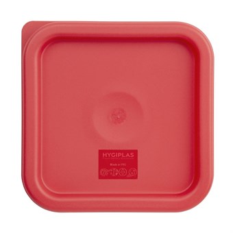 Couvercle carré rouge grand Hygiplas