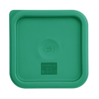 Couvercle carré vert moyen Hygiplas