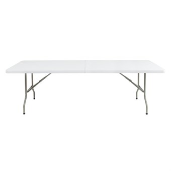 Table pliable au centre Bolero blanche 2430mm