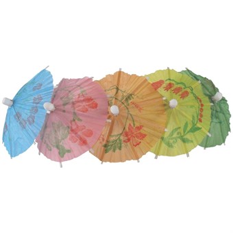 Parasols en papier de différentes couleurs Fiesta Recyclable (Lot de 144)