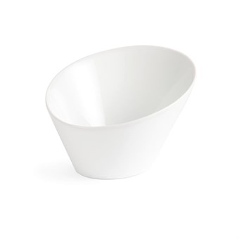 Bols Ovales Inclinés Blancs Olympia 133 x 154mm (Lot de 4)