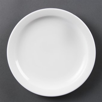 Assiettes à bord étroit blanches Olympia 202mm (Lot de 12)