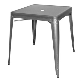 Table carrée en acier gris métallisé Bolero Bistro 668mm