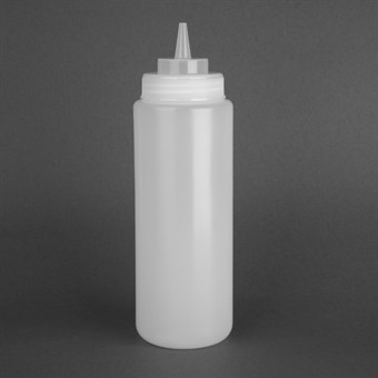 Distributeur de sauce à col large Vogue 909ml transparent