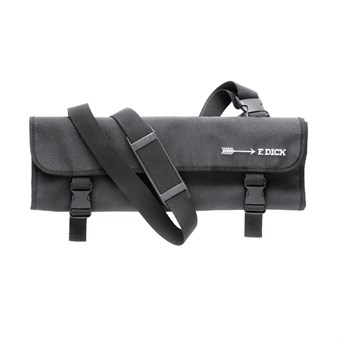 Trousse enroulable en tissu avec sangle Dick noire 11 pièces