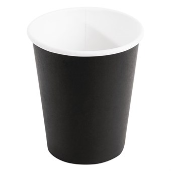Gobelets boissons chaudes simple paroi noirs Fiesta Recyclable 225ml 