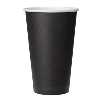Gobelets boissons chaudes simple paroi noirs Fiesta Recyclable 454ml 