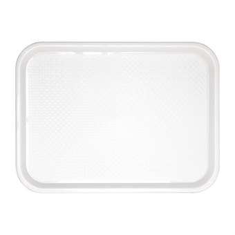 Plateau fast food en polypropylène blanc Kristallon Olympia