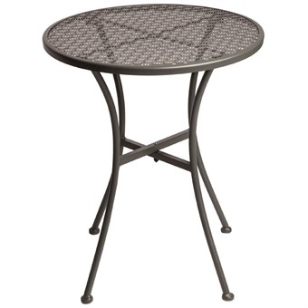 Table bistro ronde en acier ajouré Bolero grise 600mm