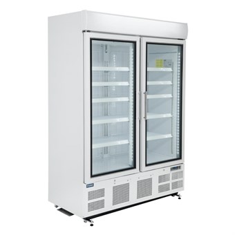Vitrine réfrigérée négative deux portes avec bandeau lumineux Polar Série G 920L
