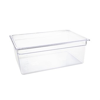 Bac Gastronorme en polycarbonate transparent 200mm Vogue