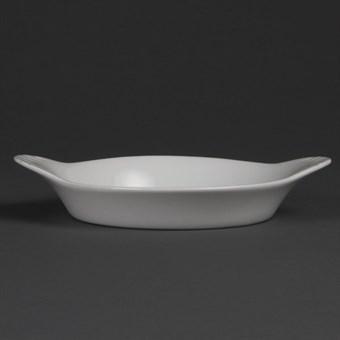 Plats ronds à oreilles blancs Olympia 192x151mm (Lot de 6)
