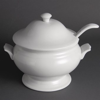Soupière et louche Olympia Whiteware 2,5L