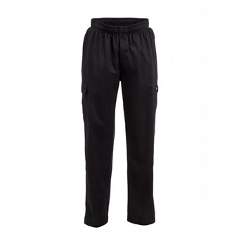 Pantalon de cuisine mixte Chef Works Slim Fit Cargo noir