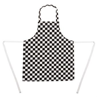 Tablier bavette enfant Whites carreaux noirs et blancs