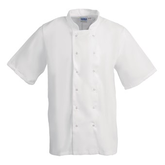 Veste de cuisine mixte Whites Boston manches courtes blanche