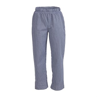 Pantalon de cuisine mixte Whites Vegas petits carreaux bleus et blancs