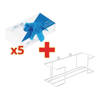 Gants bleus en vinyle, taille L (lot de 500 gants)