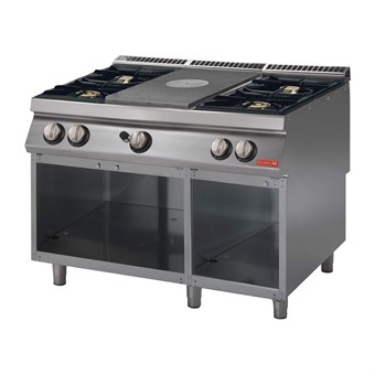 Plaque coup de feu à gaz Gastro M 700 avec 4 feux vifs sur placard ouvert GM70/120TPPCG2